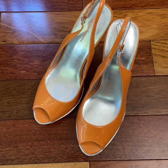Orange silver heels- 11cm - Picture 2 of 9